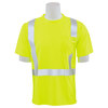 Erb Safety T-Shirt, Birdseye Mesh, Short Slv, Class 2 9006SUV50, Hi-Viz Lime, 4XL 62555